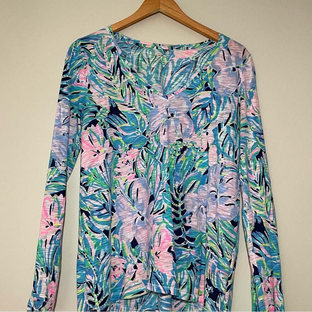 Lilly Pulitzer Etta Long Sleeve Bermudaful Shirt - Picture 2 of 6